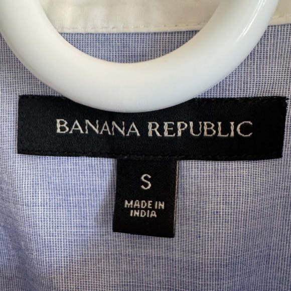 Banana Republic Collarless Buttondown Tunic Top, Size S - Picture 5 of 8